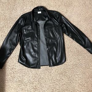 Wilfred faux leather shirt